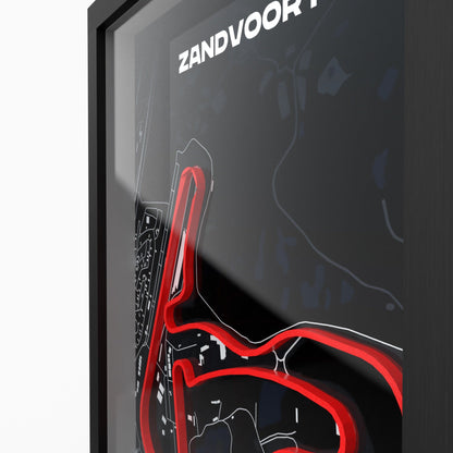Circuit Zandvoort 3D-Poster gerahmt